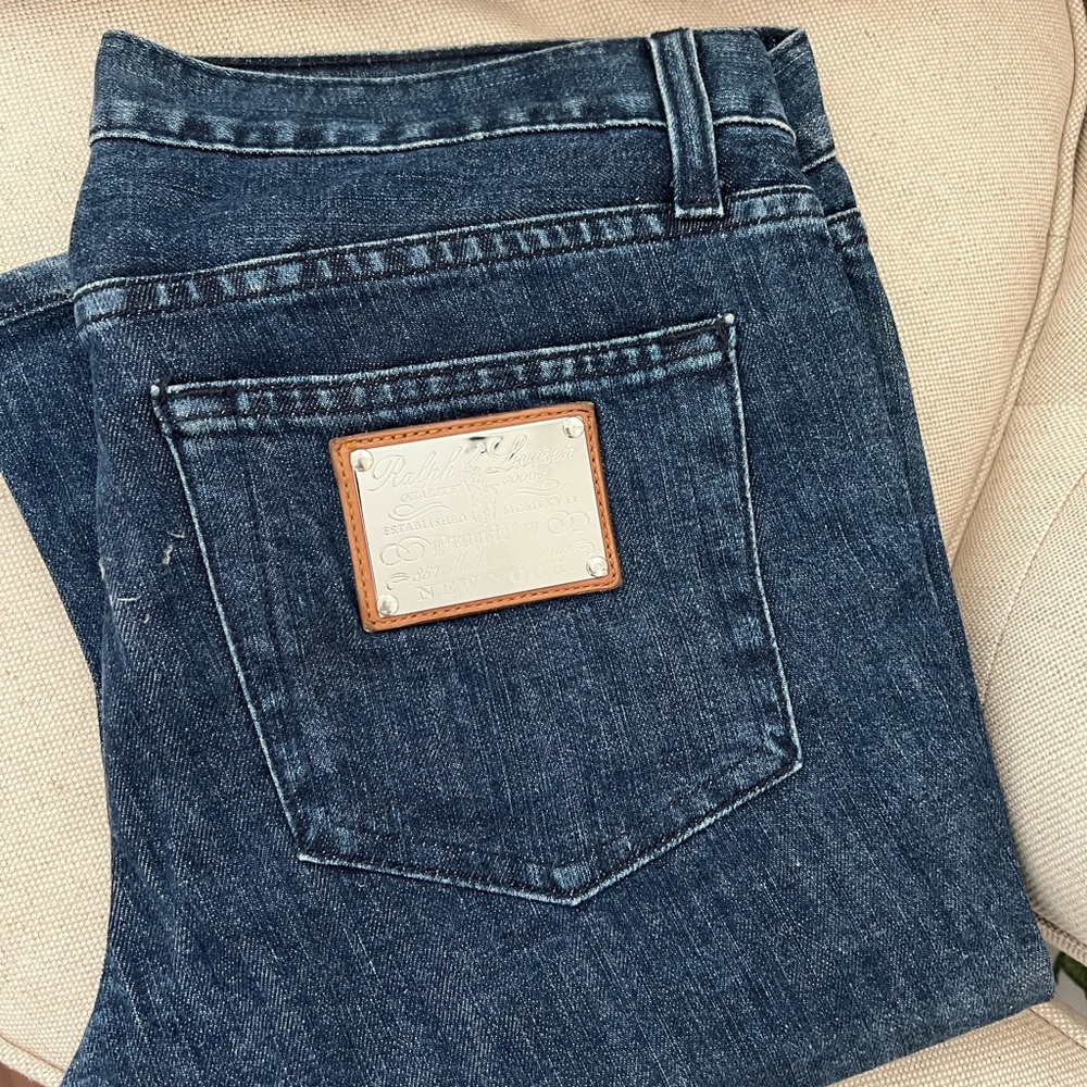 Ralph Lauren Silver Plaque Denim Jeans